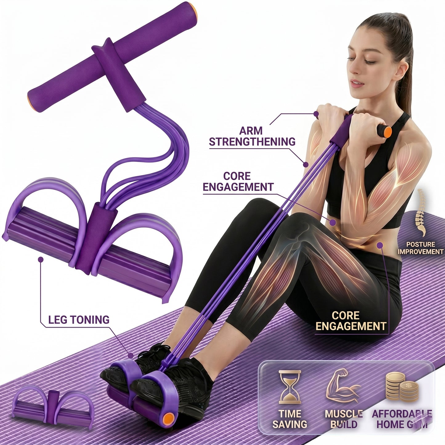 CoreFlex Pro Resistance Trainer™ – Full Body Home Workout
