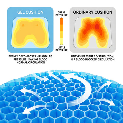 ComfortFlex™ Gel Seat Cushion – Cooling Pressure Relief for All-Day Sitting
