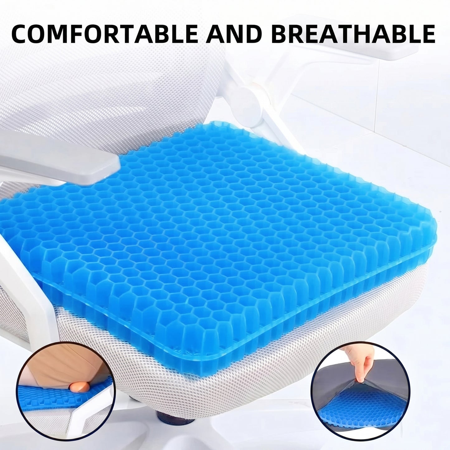 ComfortFlex™ Gel Seat Cushion – Cooling Pressure Relief for All-Day Sitting