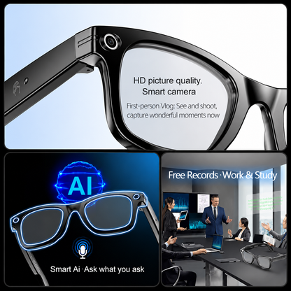 UltraVision™ AI Smart Glasses – 4K HD Camera & Wireless Bluetooth Audio