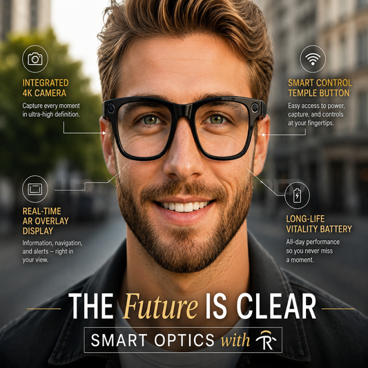 UltraVision™ AI Smart Glasses – 4K HD Camera & Wireless Bluetooth Audio