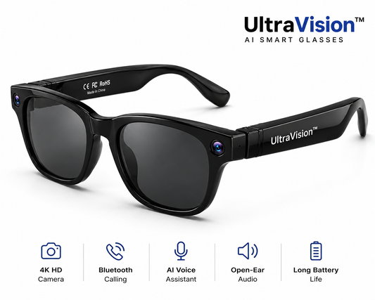 UltraVision™ AI Smart Glasses — 4K Camera & Bluetooth | Kenzu